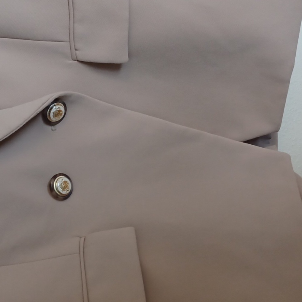 Veronica Beard Miller Dickey Jacket Blazer SZ 14 Double Breasted Khaki Camel - Picture 9 of 16